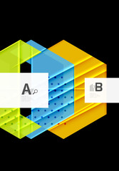 Color triangles background design