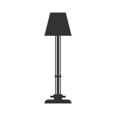 Floor lamp line icon. Flat design. Torchere, furniture, interior symbol. Vector illustration.