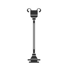 Floor lamp line icon. Flat design. Torchere, furniture, interior symbol. Vector illustration.