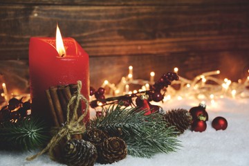 Weihnachtskarte - Adventskerze