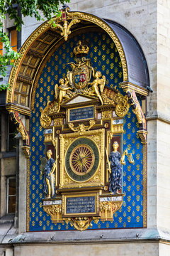 Clock Tower of the Conciergerie Castle. Paris, France