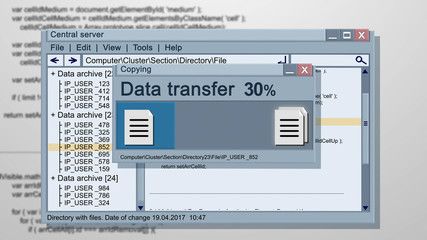 Abstract data transfer illustration