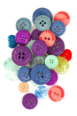 colorful buttons isolated on white background