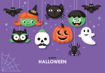 Halloween holiday banner design