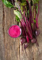 beetroot juice on wooden surface