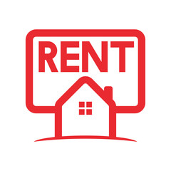 Red Home Rent Logo