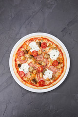 pizza with mushrooms