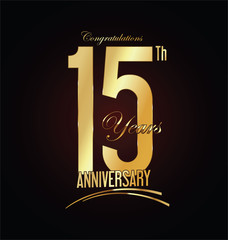 Anniversary golden sign