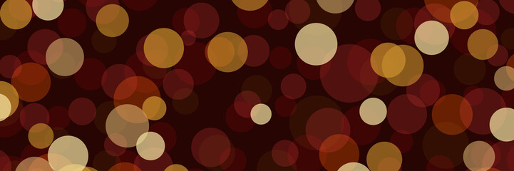 Vector banner,  christmas tree, golden circles of light abstract background