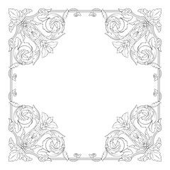 Classical baroque ornament vector 