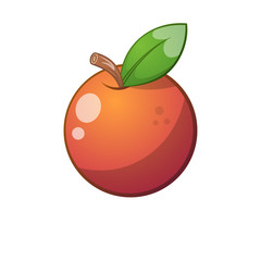 orange fruit icon. Cartoon illustration. Vector eps 10