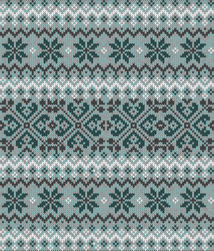 Seamless knitted pattern. Christmas sweater design