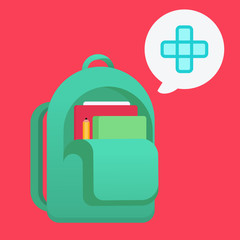 School bag vector illustration