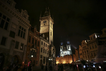 Fototapeta premium piazza dell'orologio di praga