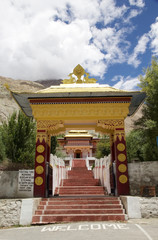 Fototapeta premium Samstanling Monastery in Nubra valley, Ladakh, India