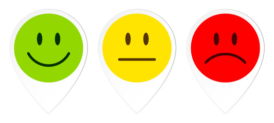 Mood Faces Traffic Light White