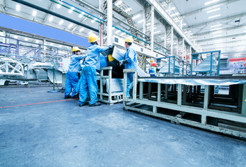 modern automated assembly line for cars