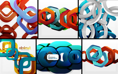 Digital geometric 3d abstract backgrounds