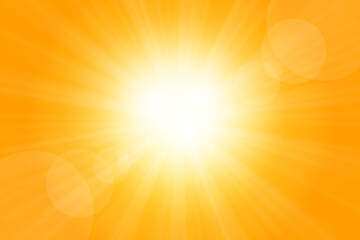 Bright sunlight of the yellow sky background.