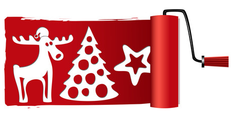 Christmas paint roller