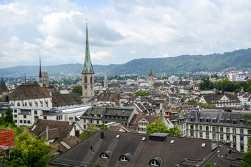 Naklejka premium Zurich from the top