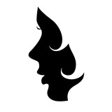 "Vector silhouette of a woman." Stock image and royalty-free vector