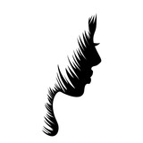 "Vector silhouette of a woman." Stock image and royalty-free vector