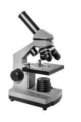     Microscope isolated on white background.