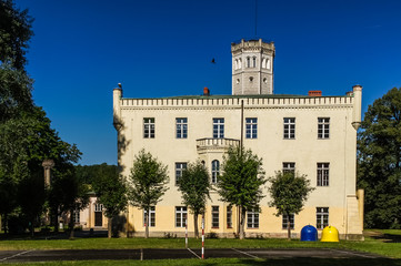 Fototapeta premium Beautiful palace in Myslakowice village, Silesia, Poland