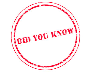 DID YOU KNOW RED Stamp Text on Circle white backgroud