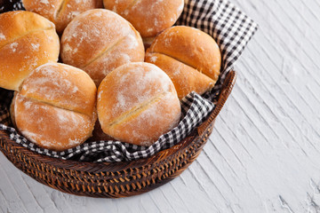 fresh homemade buns