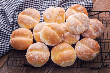 fresh homemade buns