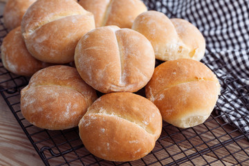 fresh homemade buns