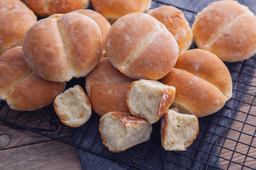 fresh homemade buns