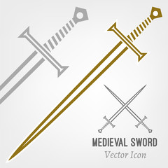 Medieval sword icon