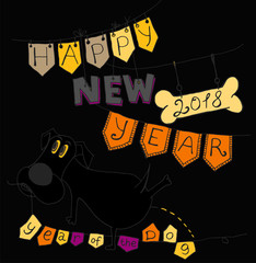 Obraz premium New Year Postcard