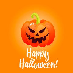 Pumpkin and halloween. Banner sale for holiday