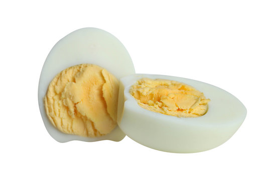 Boiled egg, in a cut