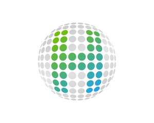 Letter H Dot Sphere Icon Logo Design Element