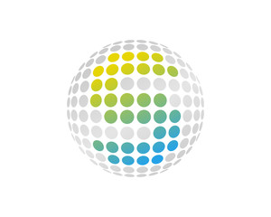 Letter S Dot Sphere Icon Logo Design Element
