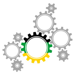 Gears Graphic Jamaica Grey