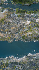 The Gorge River in Heifer Station, New South Wales shot from above.
