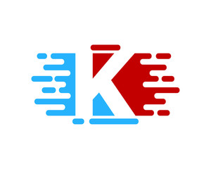 K Letter Paint Color Icon Logo Design Element 