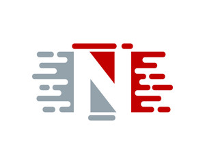 N Letter Paint Color Icon Logo Design Element 