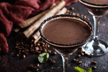 glasses of coffee cocktail