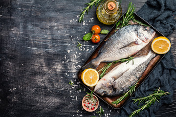 Fresh uncooked dorado