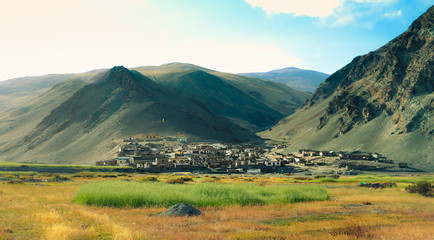 Fototapeta na wymiar Small village, Leh Ladakh, India