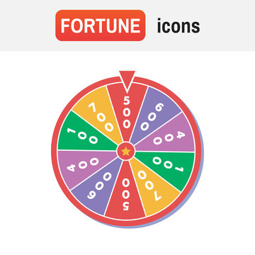 wheel fortune spin. Wheel of fortune vector illustration