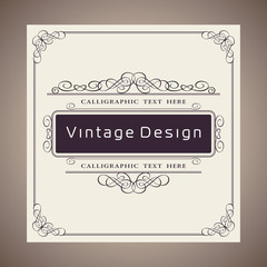Vector Creative Card Template Design, Luxury Vintage and Retro Invite