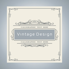 Vector Creative Card Template Design, Luxury Vintage and Retro Invite